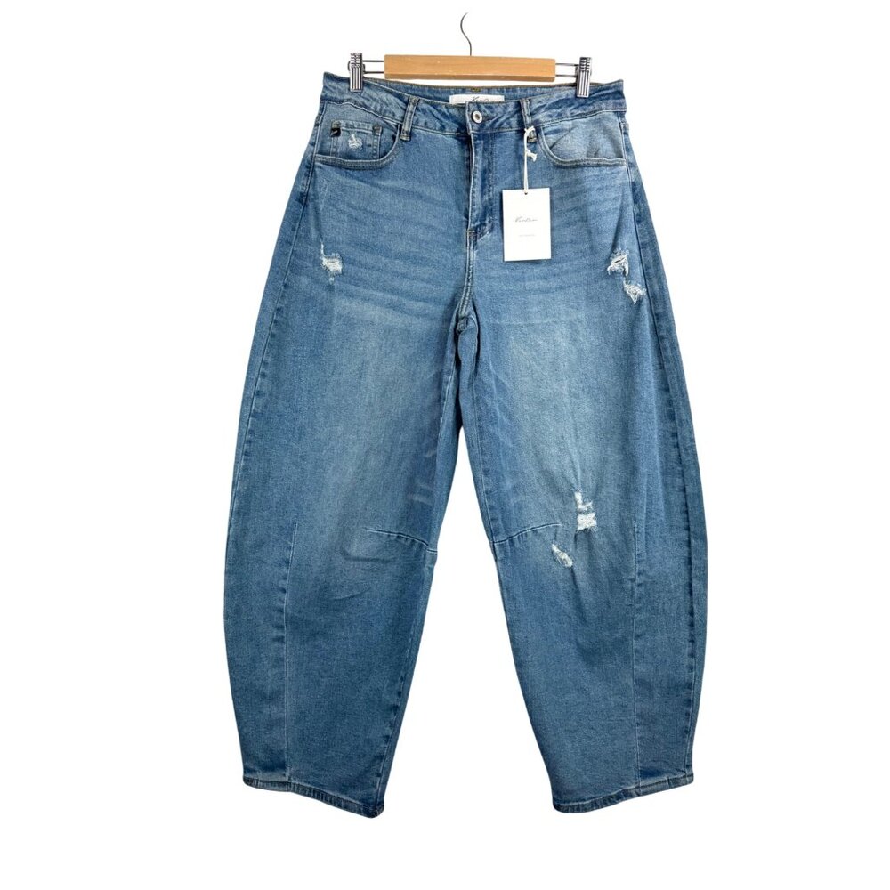 Kancan 90s‎ baggy Barrel jeans distressed stretchy 90s boho sz 28